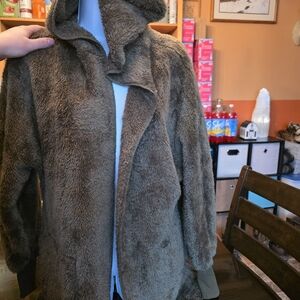 Forrest Green  Teddy Jacket Cardigan  Size Small